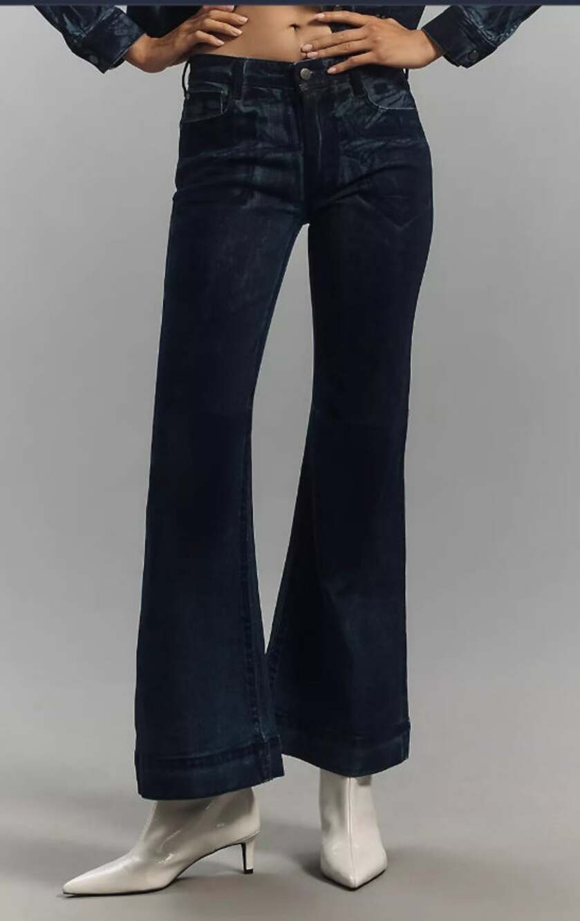 NWT Anthropologie Pilcro Retro Flare Mid-Rise Jeans - Size 25P